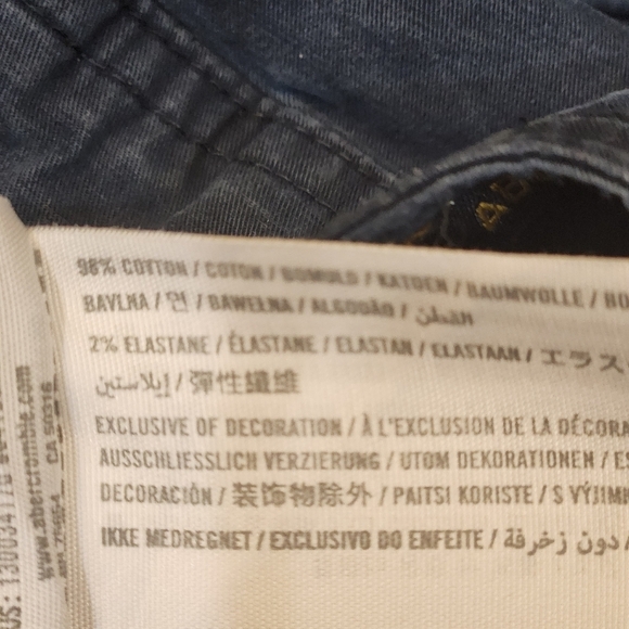 Vintage Abercrombie & Fitch Utility Pants Mens Size 28x30 Blue - Picture 8 of 8